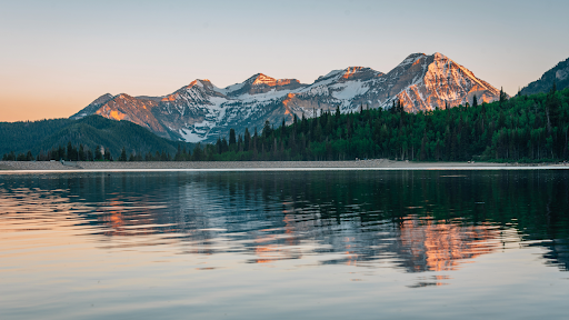 Mountain landscape at sunrise